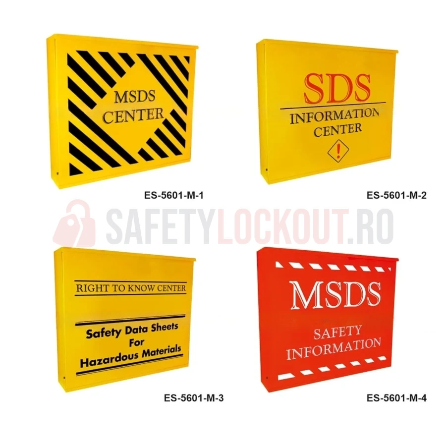 Cabinet MSDS pentru fișe tehnice de securitate, oțel, LT-5601-M — Cabinete pentru comunicarea pericolelor și fișe tehnice de securitate (MSDS) | Safety Lockout