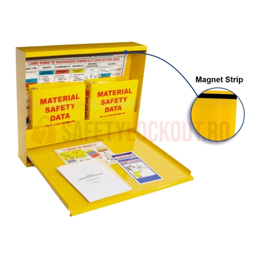 Cabinet MSDS pentru fișe tehnice de securitate, oțel, LT-5601-M — Cabinete pentru comunicarea pericolelor și fișe tehnice de securitate (MSDS) | Safety Lockout