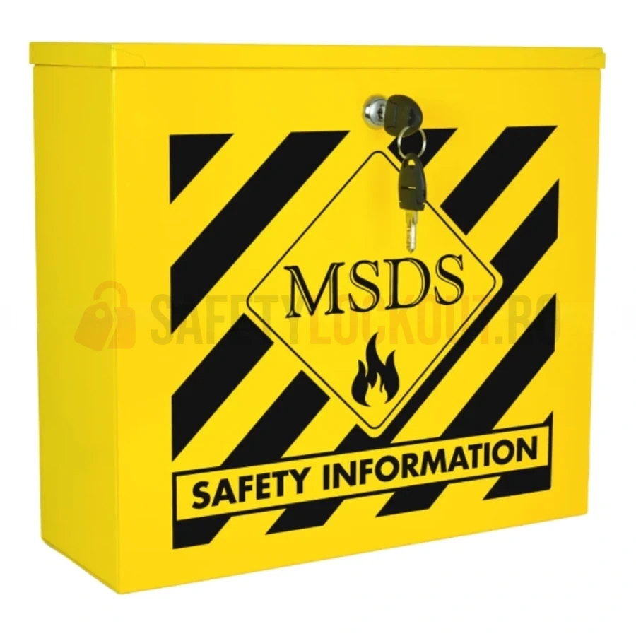 Cabinet MSDS / SDS cu deschidere superioară, oțel — Cabinete pentru comunicarea pericolelor și fișe tehnice de securitate (MSDS) | Safety Lockout