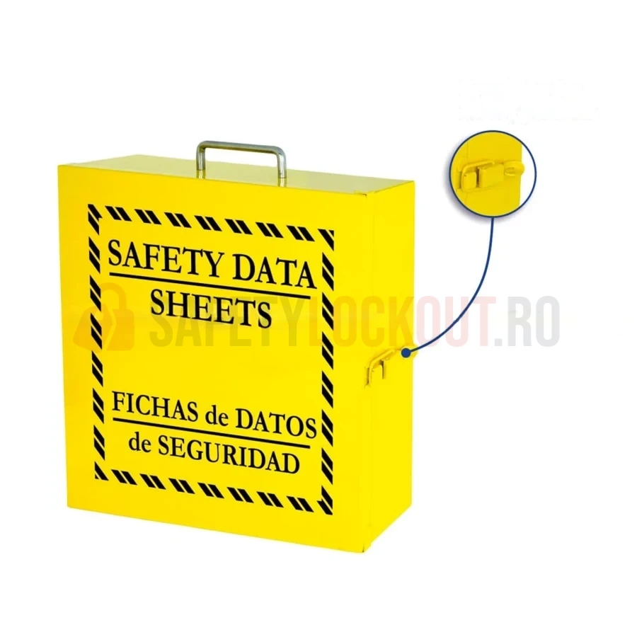 Cabinet MSDS / SDS cu mâner din oțel inoxidabil — Cabinete pentru comunicarea pericolelor și fișe tehnice de securitate (MSDS) | Safety Lockout