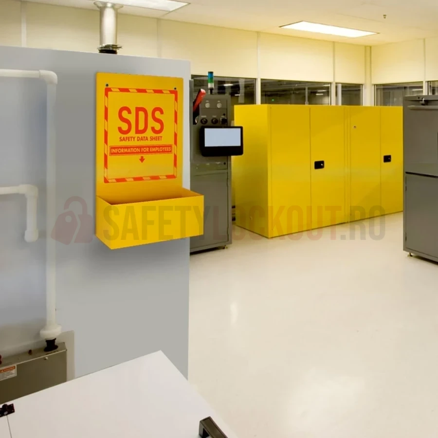 Cabinet de perete pentru fișe tehnice de securitate MSDS / SDS — Cabinete pentru comunicarea pericolelor și fișe tehnice de securitate (MSDS) | Safety Lockout