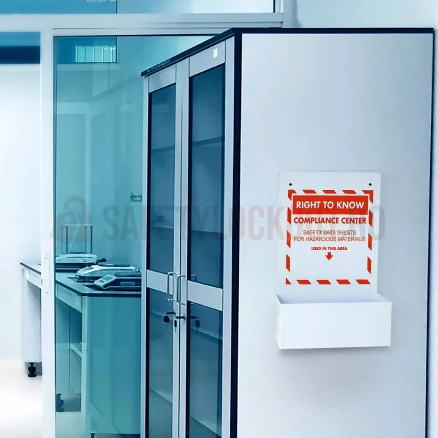Cabinet de perete pentru fișe tehnice de securitate MSDS / SDS — Cabinete pentru comunicarea pericolelor și fișe tehnice de securitate (MSDS) | Safety Lockout