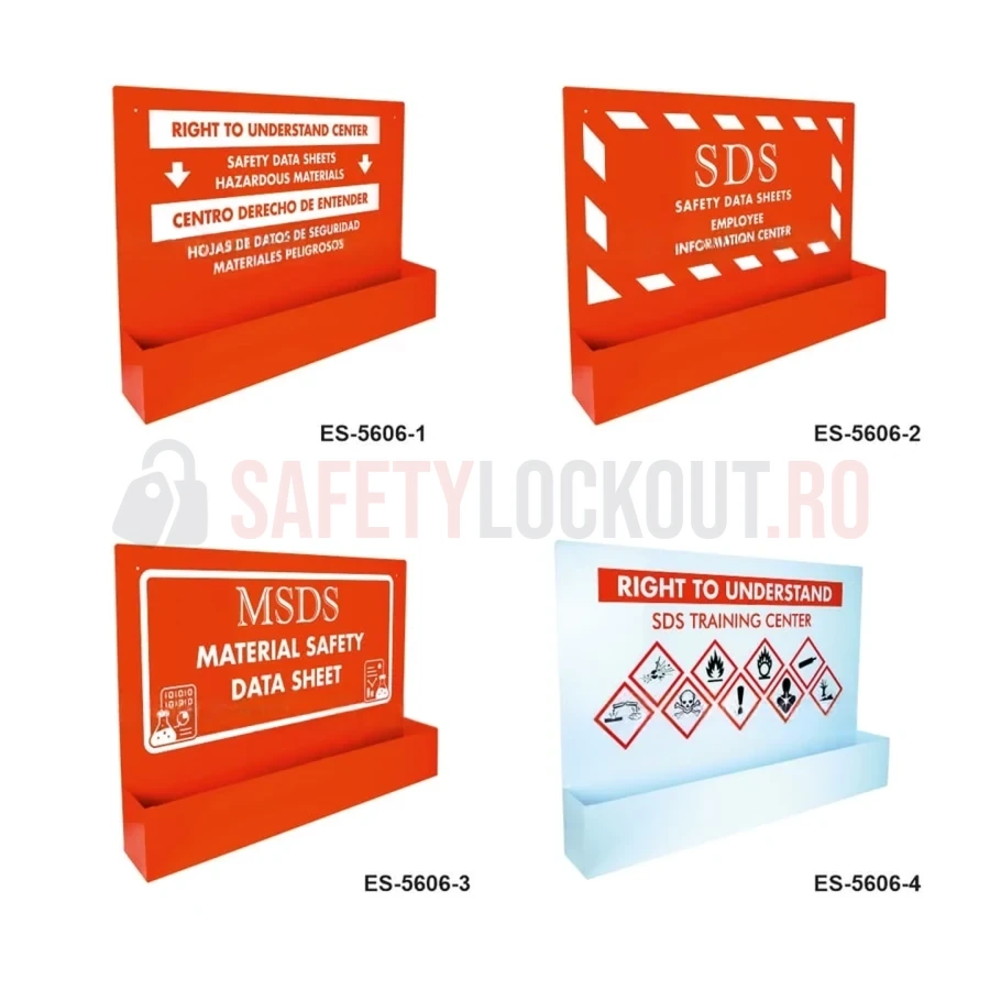 Cabinet MSDS / SDS pentru fișe de securitate, seria 56-06 — Cabinete pentru comunicarea pericolelor și fișe tehnice de securitate (MSDS) | Safety Lockout