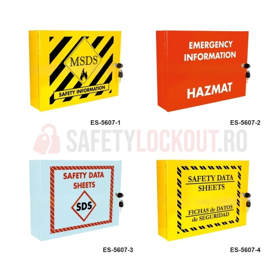 Dulap pentru fișe tehnice de securitate MSDS/SDS, Seria 56 — Cabinete pentru comunicarea pericolelor și fișe tehnice de securitate (MSDS) | Safety Lockout
