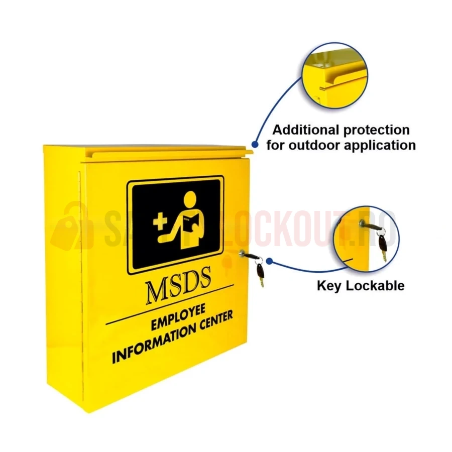 Cabinet MSDS / SDS pentru fișe tehnice de securitate, seria 56-08 — Cabinete pentru comunicarea pericolelor și fișe tehnice de securitate (MSDS) | Safety Lockout