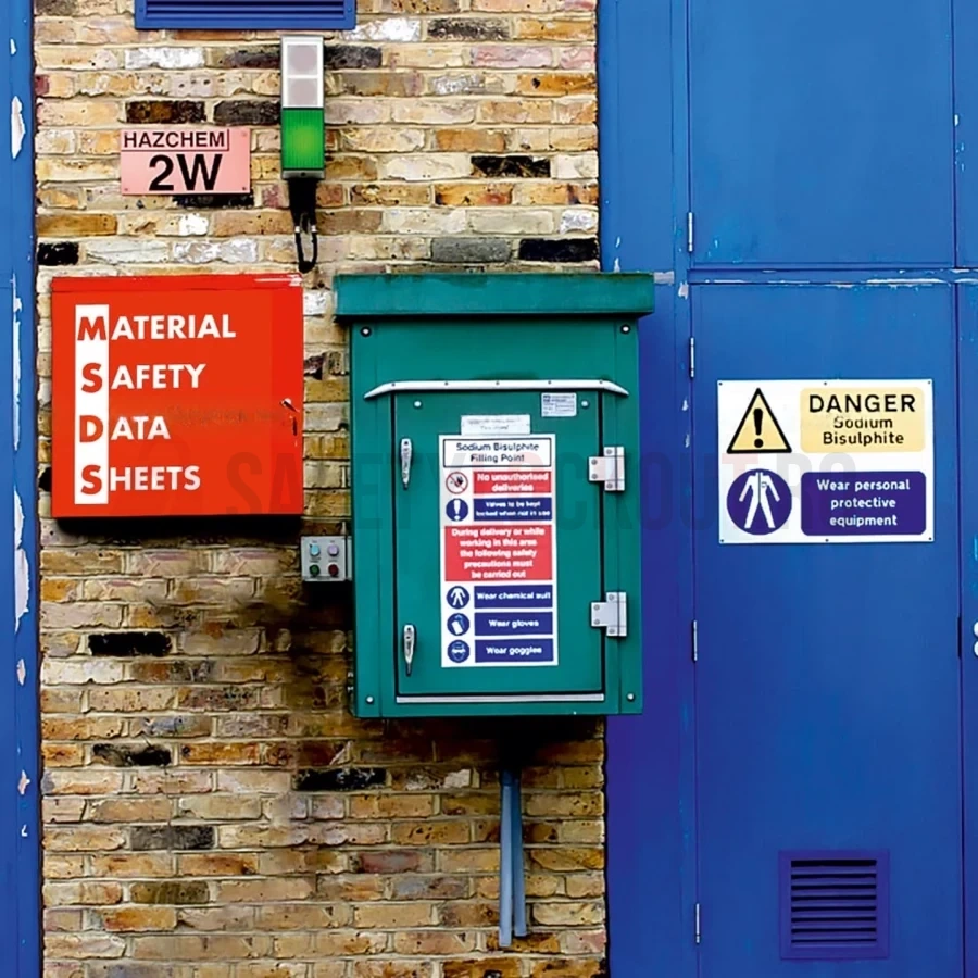 Cabinet MSDS / SDS pentru fișe tehnice de securitate, seria 56-08 — Cabinete pentru comunicarea pericolelor și fișe tehnice de securitate (MSDS) | Safety Lockout