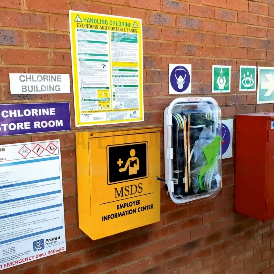 Cabinet MSDS / SDS pentru fișe tehnice de securitate, seria 56-08 — Cabinete pentru comunicarea pericolelor și fișe tehnice de securitate (MSDS) | Safety Lockout