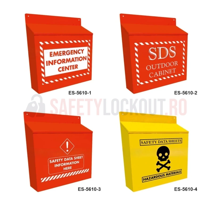 Cabinet exterior MSDS / SDS din oțel, Seria 56 - 10 — Cabinete pentru comunicarea pericolelor și fișe tehnice de securitate (MSDS) | Safety Lockout