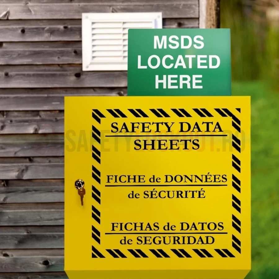 Cabinet MSDS / SDS pentru fișe de securitate, oțel — LT-5613 — Cabinete pentru comunicarea pericolelor și fișe tehnice de securitate (MSDS) | Safety Lockout