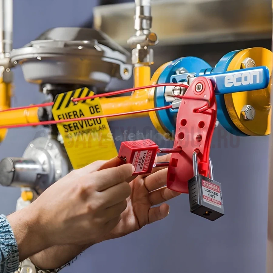 Dispozitiv multipurpose de blocare cu cablu de 2m, ABS — Dispozitive multipurpose cu cablu | Safety Lockout