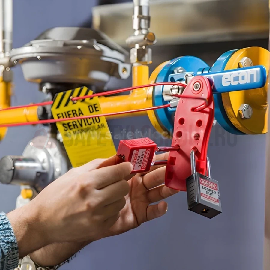 Dispozitiv multipurpose de blocare cu cablu, 7 orificii — Dispozitive multipurpose cu cablu | Safety Lockout
