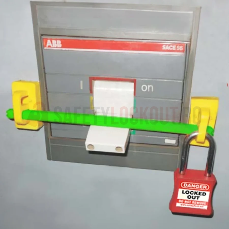 Bară de blocare verde pentru panouri electrice, 8 inchi — Dispozitiv de blocare cu bară de blocare | Safety Lockout