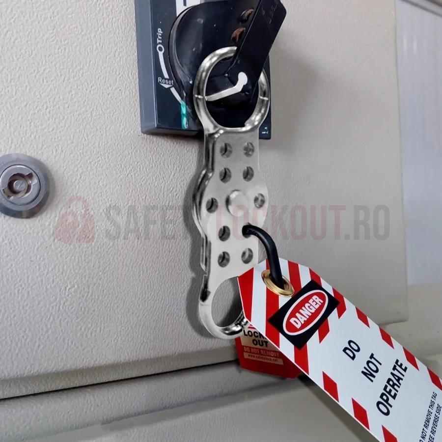 Hasp LOTO Scorpio din aluminiu, fălci duble, 10 orificii — Hasp LOTO din aluminiu | Safety Lockout