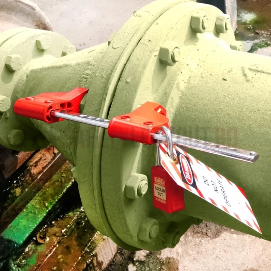 Dispozitiv metalic de blocare pentru flanșă oarbă, mărime M — Dispozitiv de blocare pentru flanșă oarbă | Safety Lockout