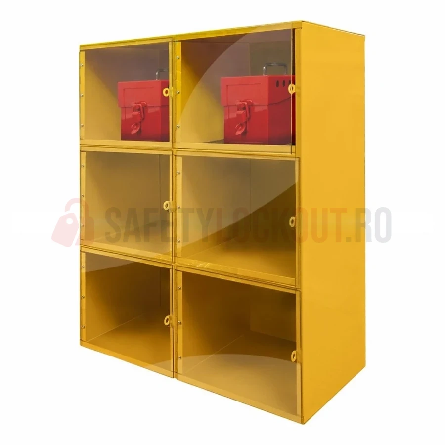 Dulap pentru 6 Cutii LOTO de Grup — Cutii de blocare pentru grup și accesorii personalizate | Safety Lockout
