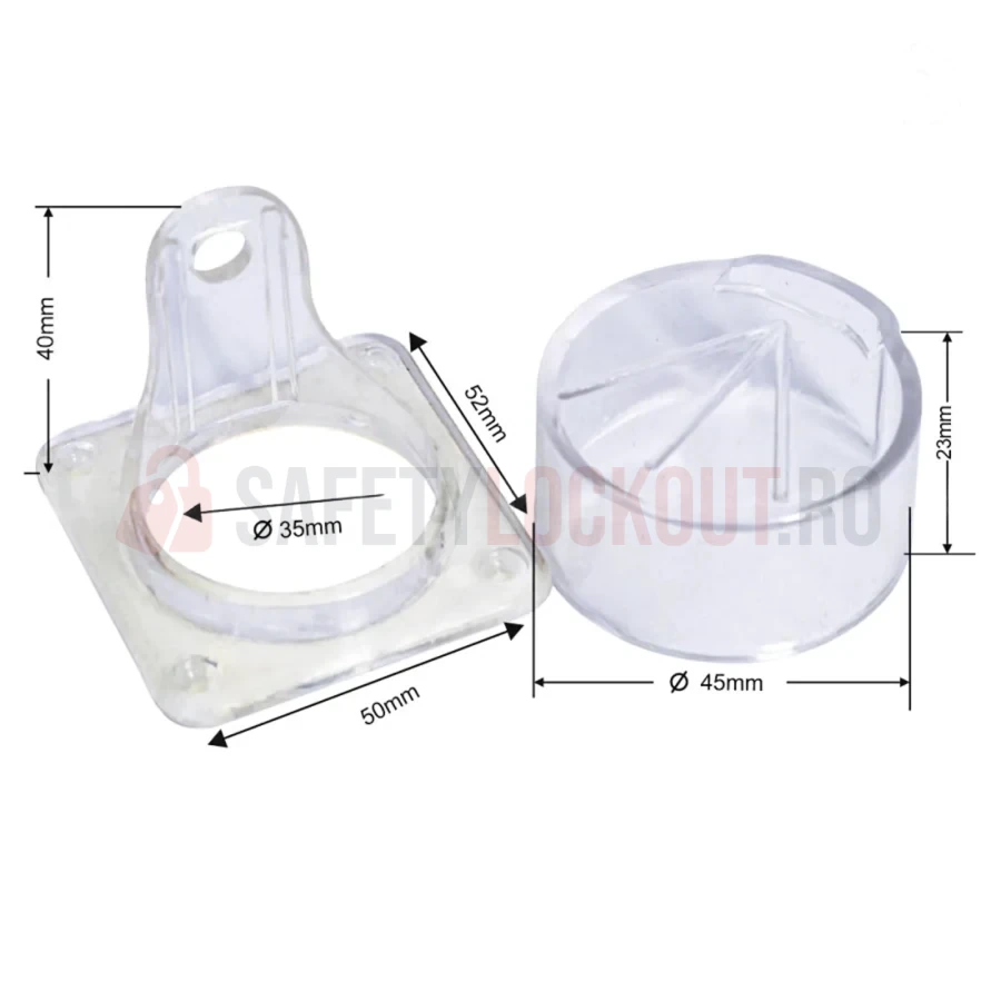 Dispozitiv de blocare pentru butoane panou electric, rotund, 45 Slim — Dispozitive de blocare pentru panouri electrice | Safety Lockout