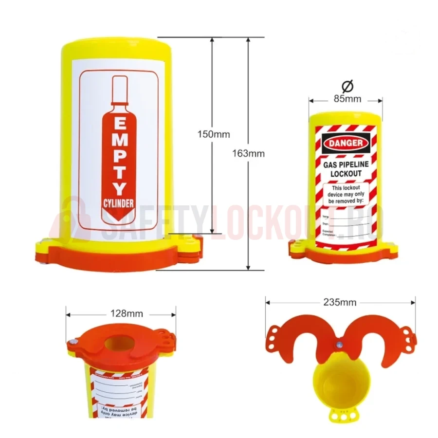 Dispozitiv de blocare pentru cilindru, personalizabil — Dispozitiv convențional de blocare pentru cilindru | Safety Lockout