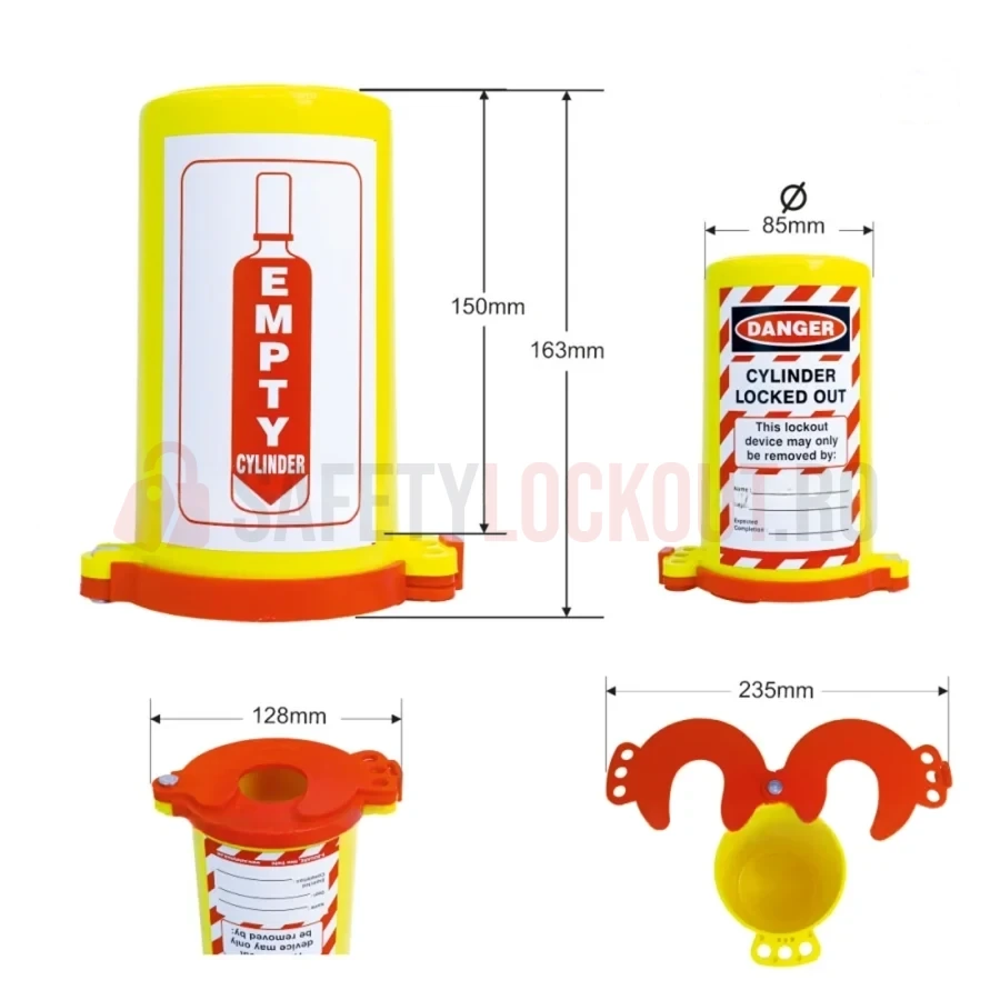 Dispozitiv de blocare pentru cilindru de gaz, capac roșu, LT-CLO-E — Dispozitiv convențional de blocare pentru cilindru | Safety Lockout
