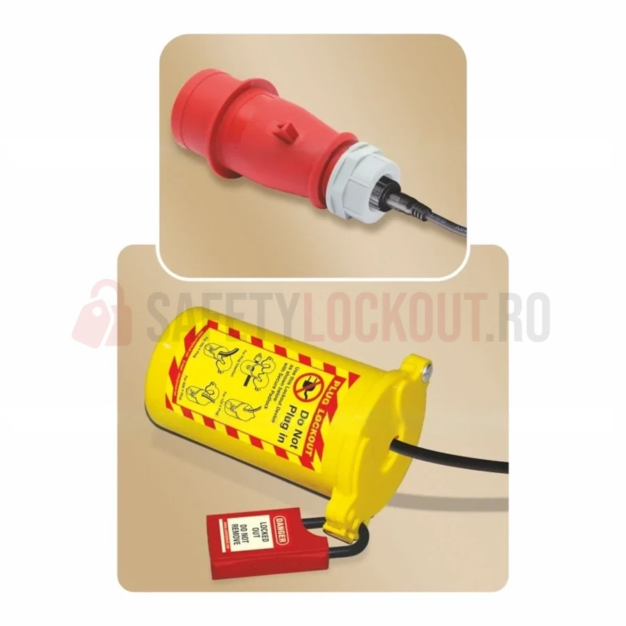 Dispozitiv de blocare pentru ștecher electric cilindric — Dispozitiv de blocare pentru ștecher cilindric | Safety Lockout