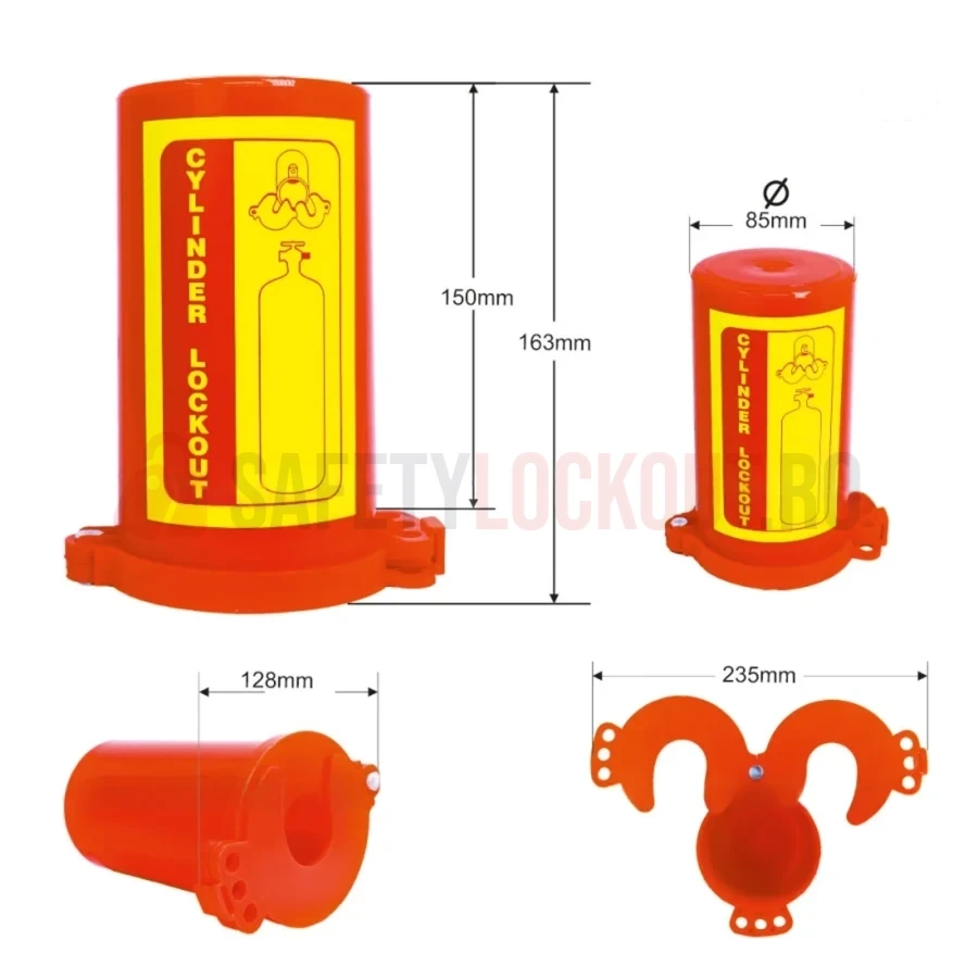 Dispozitiv de blocare pentru cilindru, capac roșu — Dispozitiv convențional de blocare pentru cilindru | Safety Lockout