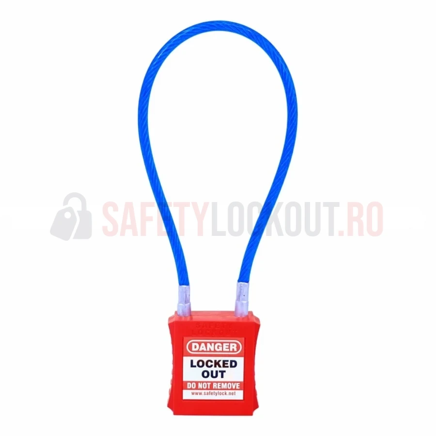 Lacăt LOTO cu cablu 30 cm — Lacăte LOTO de siguranță cu cablu | Safety Lockout