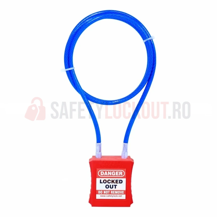 Lacăt LOTO cu cablu 90 cm — Lacăte LOTO de siguranță cu cablu | Safety Lockout