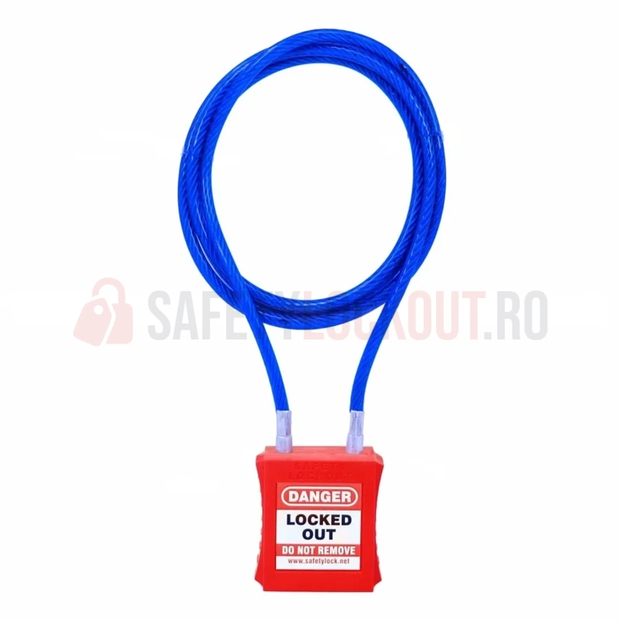 Lacăt LOTO cu cablu 120 cm — Lacăte LOTO de siguranță cu cablu | Safety Lockout