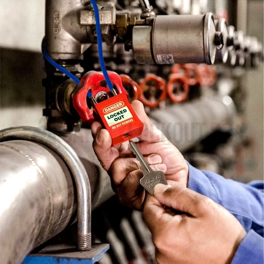 Lacăt LOTO cu cablu 120 cm — Lacăte LOTO de siguranță cu cablu | Safety Lockout