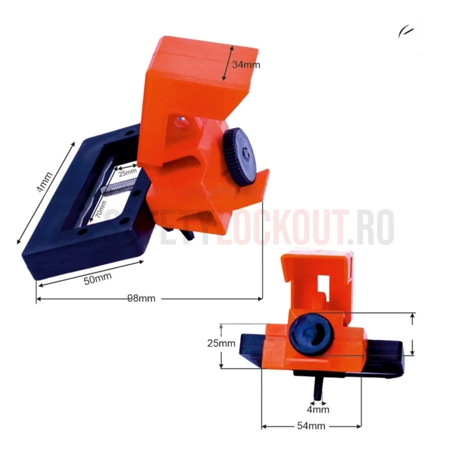 Dispozitiv de Blocare Clamp-On Mare - Clapetă Flexibilă — Dispozitiv de blocare pentru disjunctor | Safety Lockout