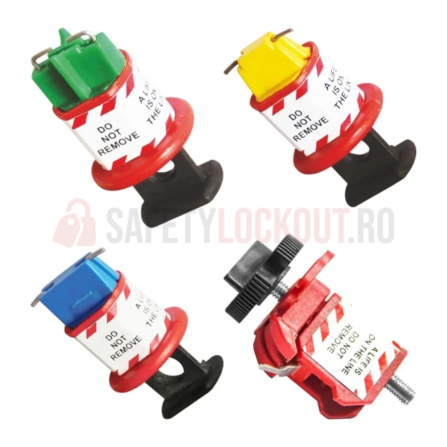 Kit Combo 4 Dispozitive de Blocare Disjunctor Convențional — Dispozitiv de blocare pentru disjunctor | Safety Lockout