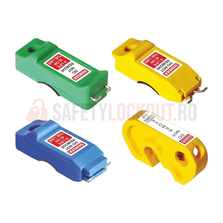Kit Combo 4 Dispozitive de Blocare Disjunctor Slider și Europa — Dispozitiv de blocare pentru disjunctor | Safety Lockout