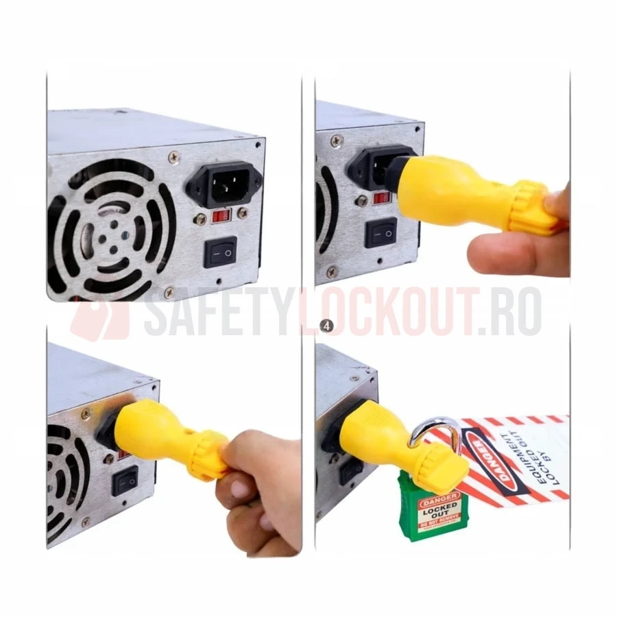 Dispozitiv de blocare pentru cablu de alimentare computer — Dispozitiv de blocare pentru cablu de alimentare computer | Safety Lockout