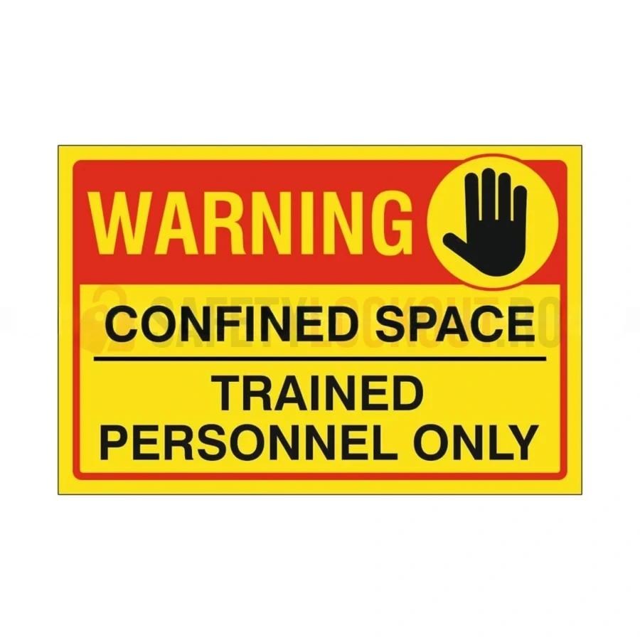 Indicator pentru husă de blocare spații închise, Warning Trained Personnel Only — Huse de blocare pentru spații închise | Safety Lockout