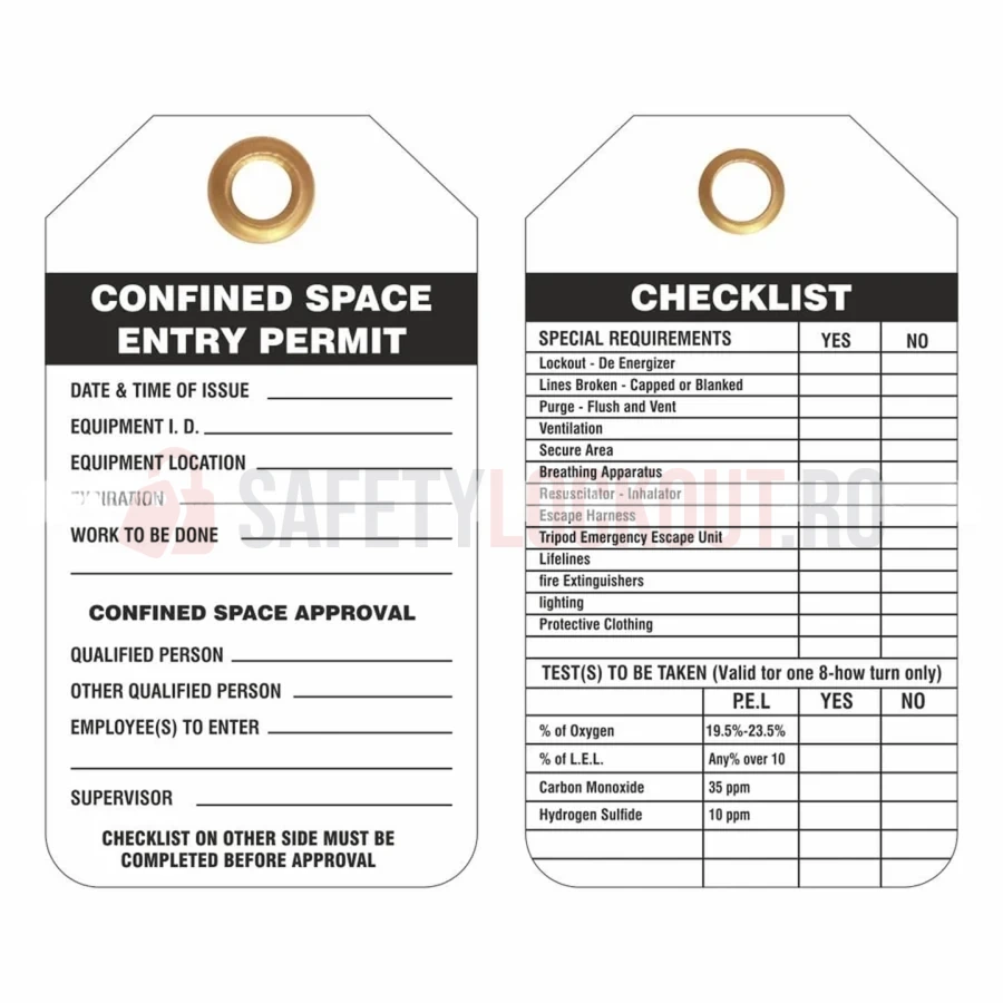 Etichete pentru spații închise — Permis de acces — Huse de blocare pentru spații închise | Safety Lockout