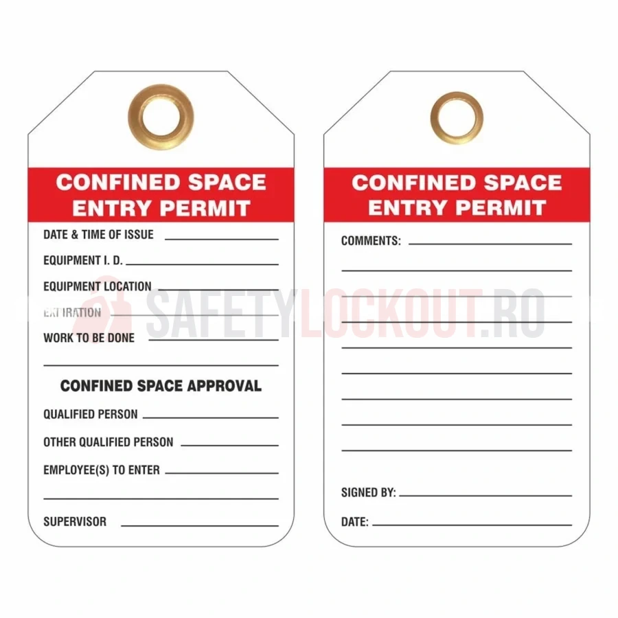 Etichete pentru spații închise — Aprobare permis de acces — Huse de blocare pentru spații închise | Safety Lockout