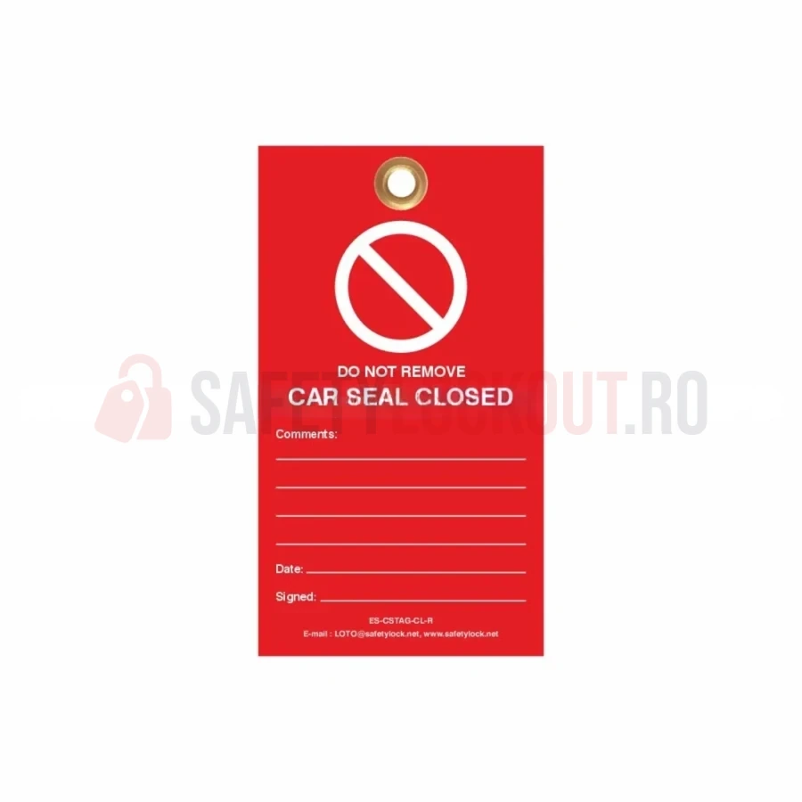 Etichetă roșie pentru valve sigilate închise, set 100 buc. — Etichete de identificare pentru valve | Safety Lockout