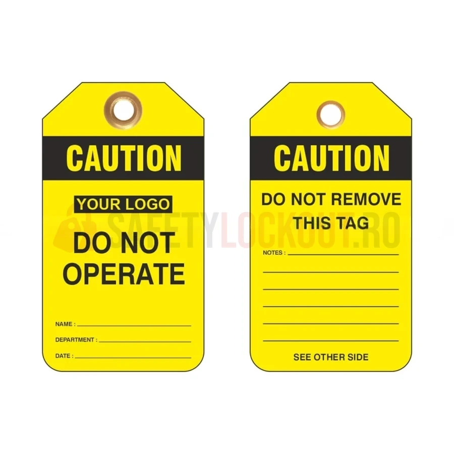 Etichete de blocare LOTO personalizate — Caution Do Not Operate — Etichete LOTO personalizate | Safety Lockout