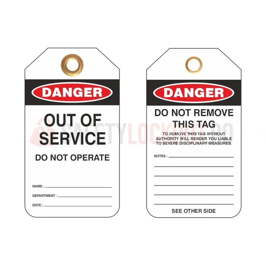 Etichete LOTO personalizate „Out of Service Do Not Operate” — Etichete LOTO personalizate | Safety Lockout