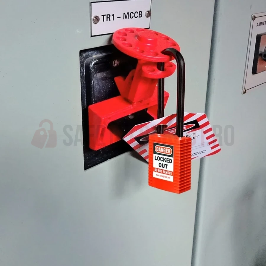 Lacăt LOTO dielectric Seria 3, bridă nailon 85 mm — Lacăte LOTO dielectrice – BRIDĂ DIN NAILON | Safety Lockout