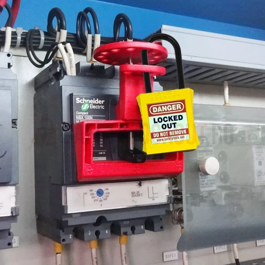 Lacăt LOTO dielectric cu bridă din nylon 42 mm — Lacăte LOTO dielectrice – BRIDĂ DIN NAILON | Safety Lockout
