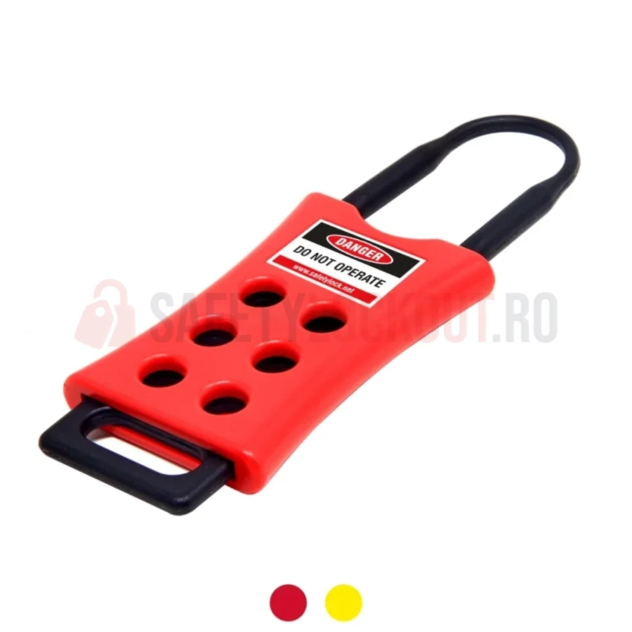 Hasp LOTO dielectric pop-up, bridă 6 mm, 9 posturi — Hasp dielectric | Safety Lockout