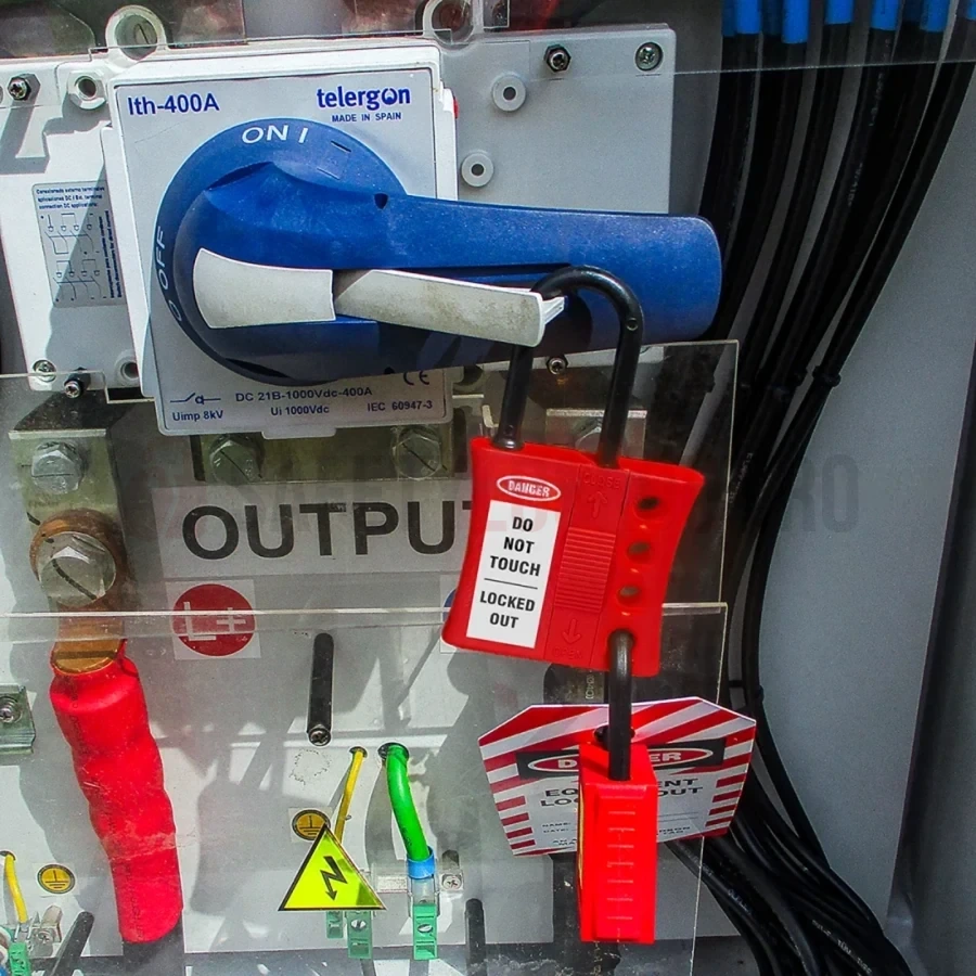 Hasp dielectric glisant pentru 4 lacăte, bridă 6 mm, galben — Hasp dielectric | Safety Lockout