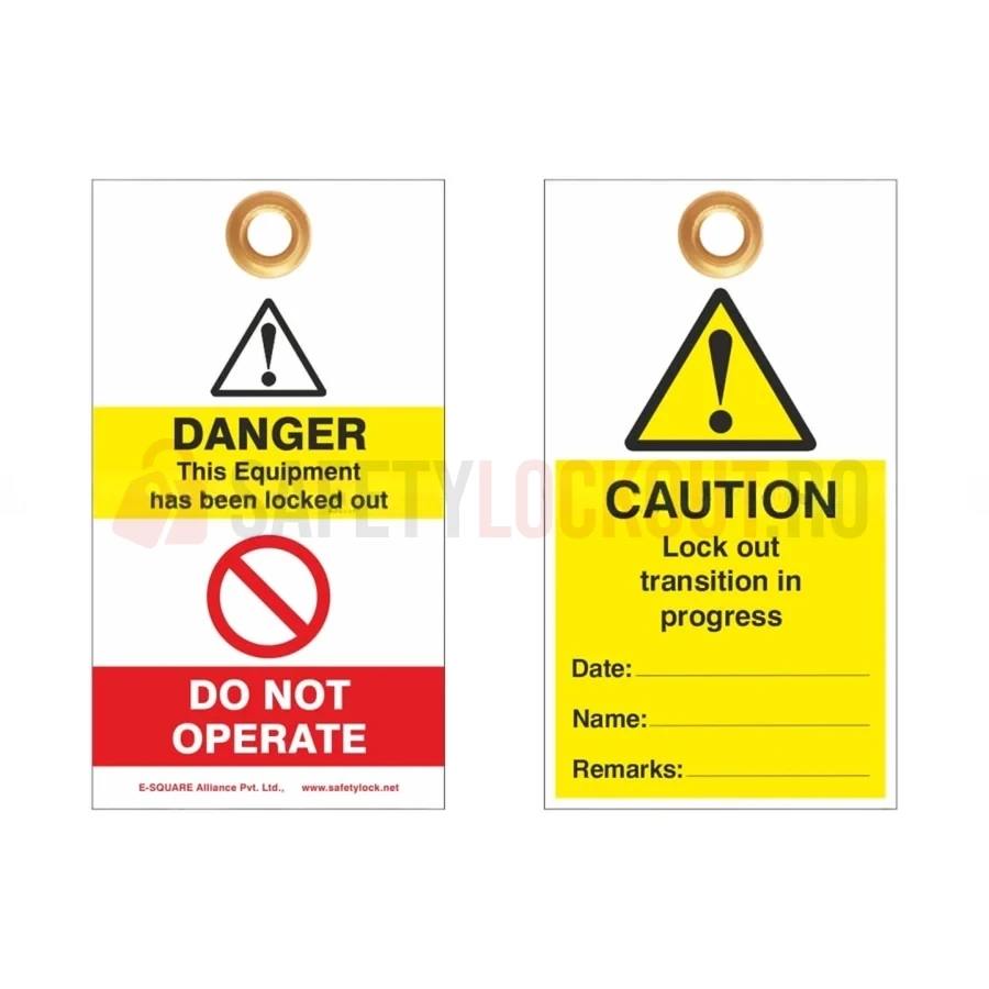 Etichete de blocare LOTO de unică folosință, carton, set 100 buc. — Etichete economice | Safety Lockout