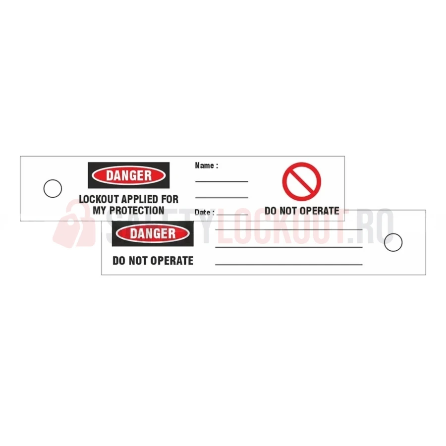 Etichete de blocare LOTO de unică folosință, cu două fețe — Etichete de blocare LOTO | Safety Lockout