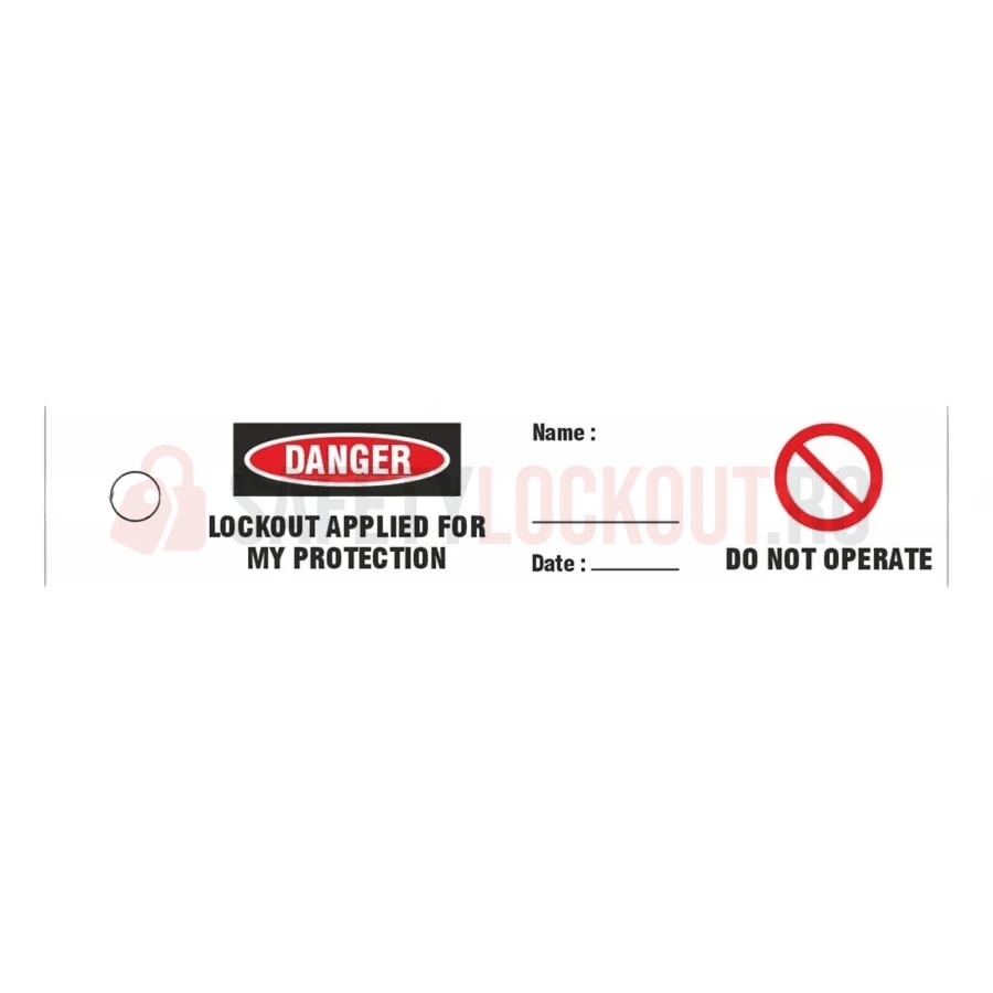 Etichete de blocare LOTO de unică folosință pentru lacăte, o singură față — Etichete de blocare LOTO | Safety Lockout