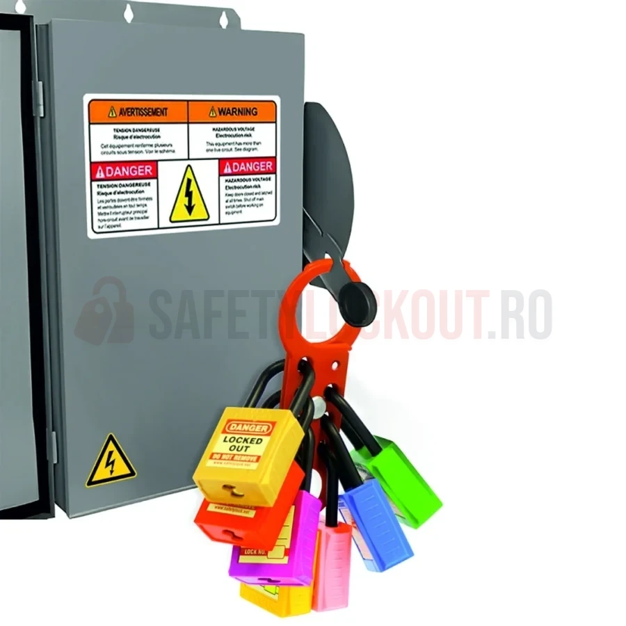 Hasp dielectric cu două fețe Economy, 7 orificii — Hasp dielectric | Safety Lockout