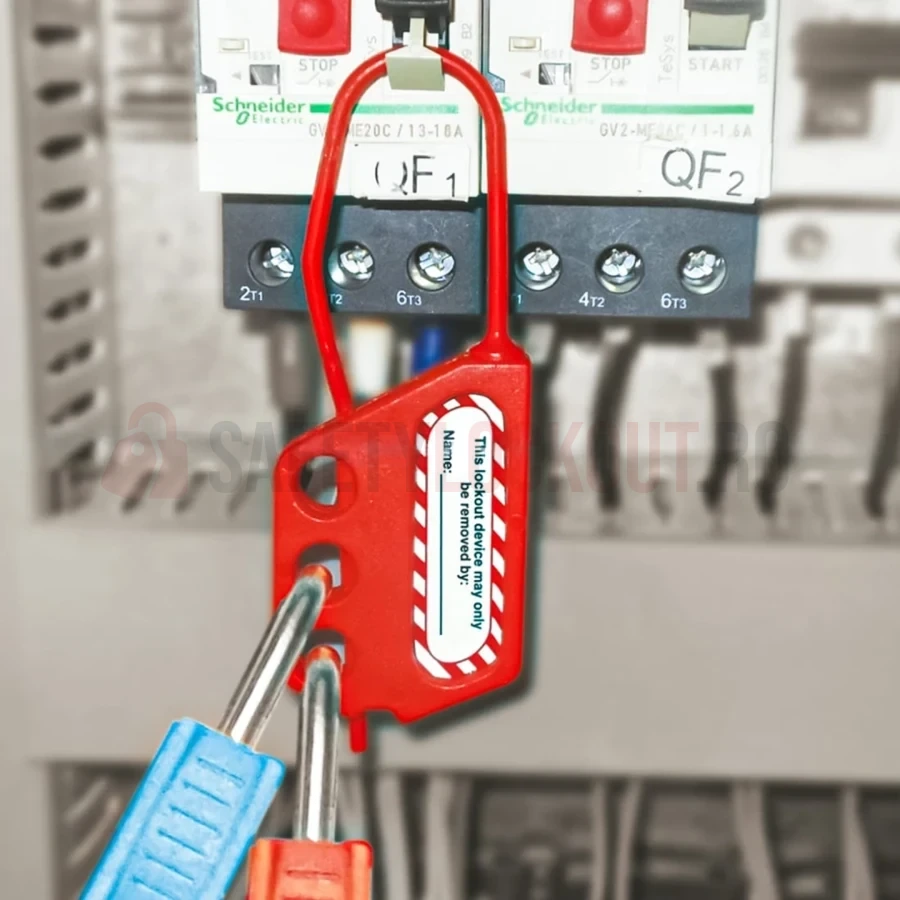 Hasp dielectric flexibil LOTO, 3 orificii, bridă 3 mm — Hasp dielectric | Safety Lockout