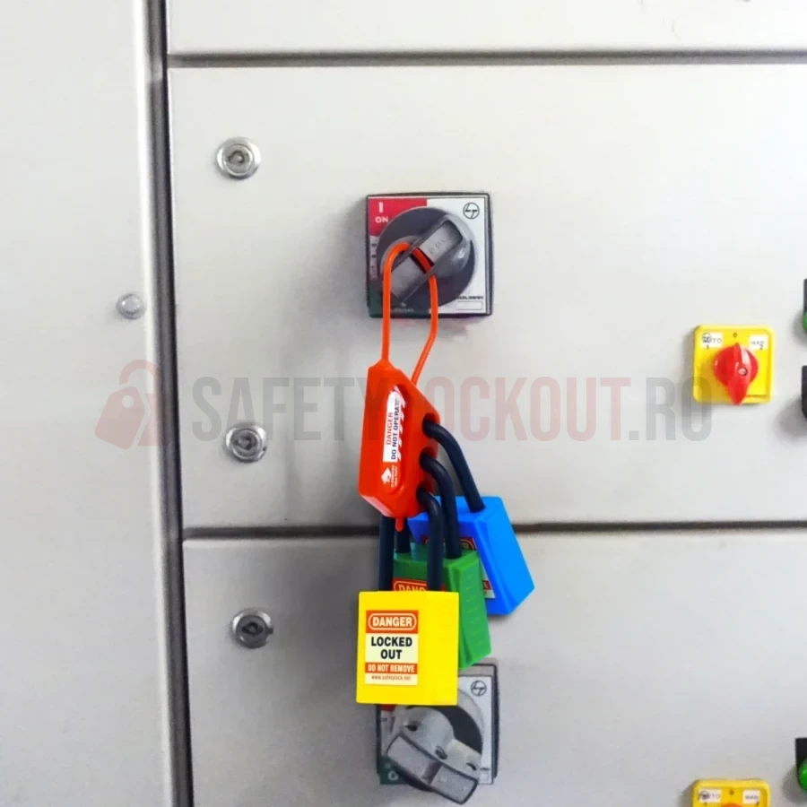 Hasp dielectric flexibil LOTO, 3 orificii, bridă 3 mm — Hasp dielectric | Safety Lockout