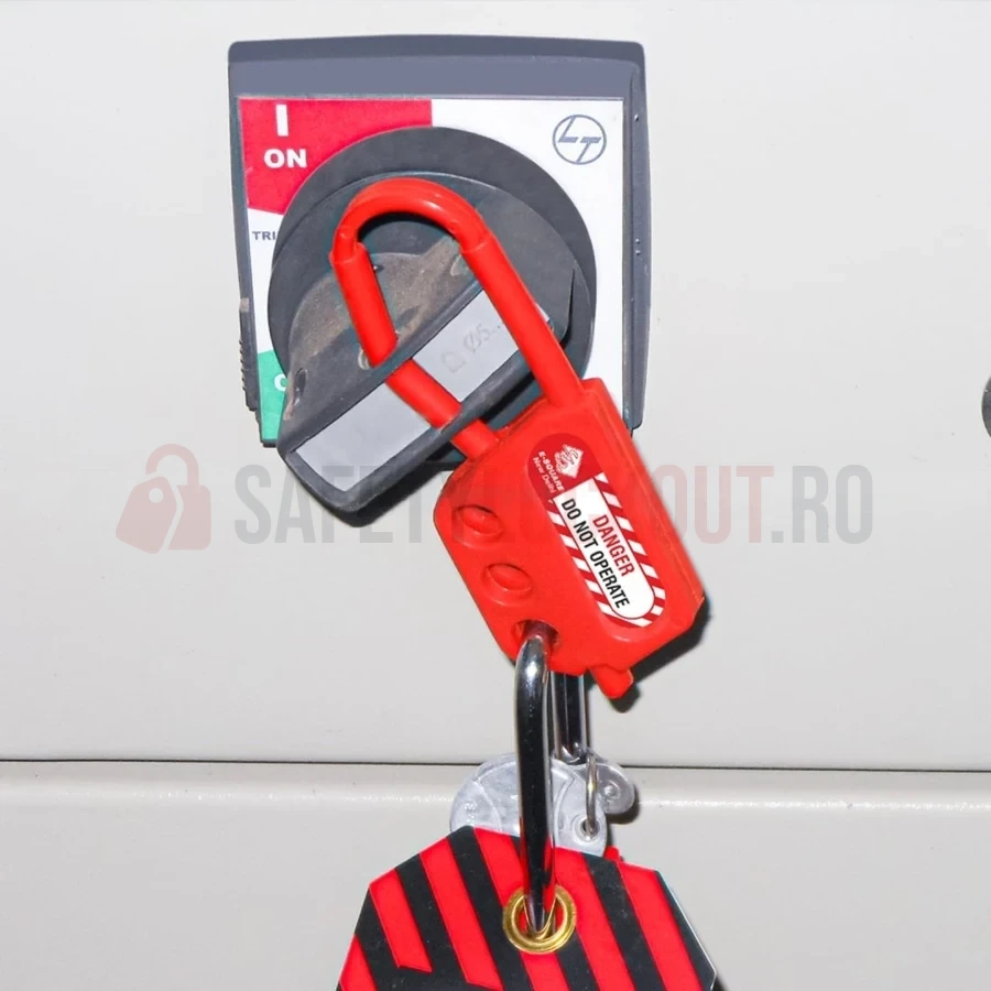 Hasp LOTO dielectric flexibil, 3 orificii, bridă 6 mm — Hasp dielectric | Safety Lockout