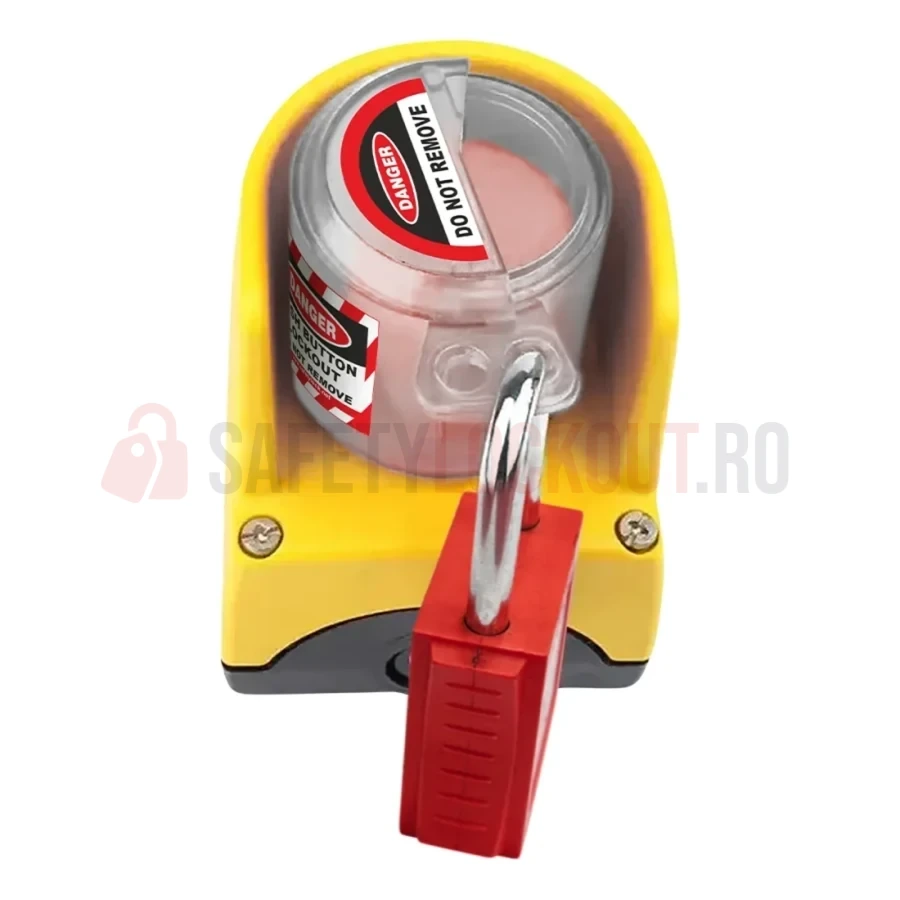 Dispozitiv de blocare pentru buton de urgență, spații înguste — Dispozitive de blocare pentru panouri electrice | Safety Lockout